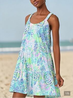 Lilly Pulitzer Pastel Floral Tank Sundress - Blue, Green & Pink